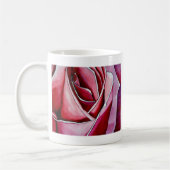 Mug Rose Rose macro fleurs aquarelle art abstrait (Gauche)