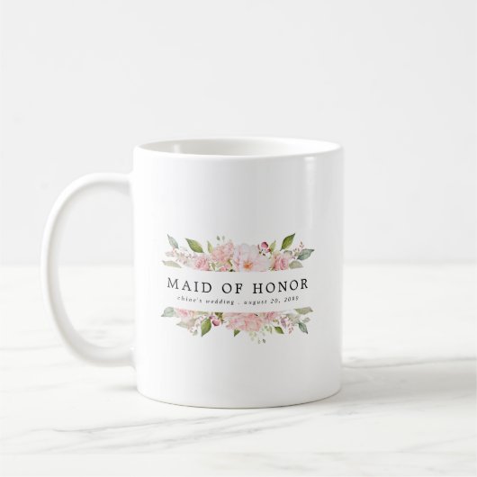 Mug Rose rose pâle Fleur de l'honneur (Gauche)
