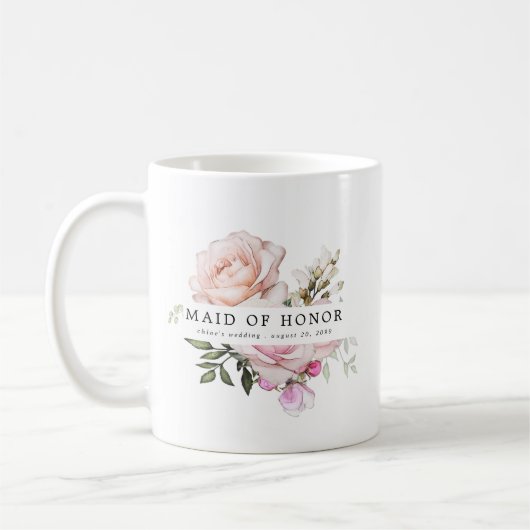 Mug Rose rose pâle Fleur de l'honneur (Gauche)