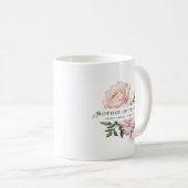 Mug Rose rose pâle mère florale de la mariée (Devant droit)