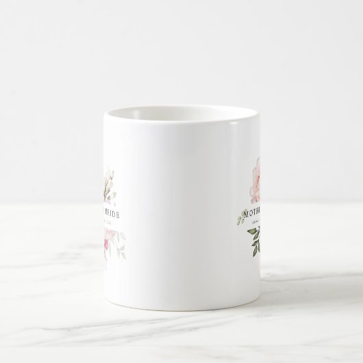 Mug Rose rose pâle mère florale de la mariée (Centre)