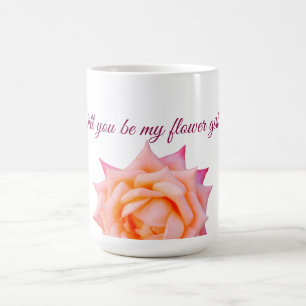 Mug Rose, Rose Rose Serez-vous ma fleurie