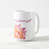 Mug Rose, Rose Rose Serez-vous ma fleurie (Devant droit)