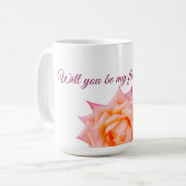Mug Rose, Rose Rose Serez-vous ma fleurie (Devant gauche)
