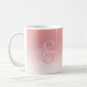 Mug Rose rose Shimmer Parties scintillant fille Monogr (Gauche)