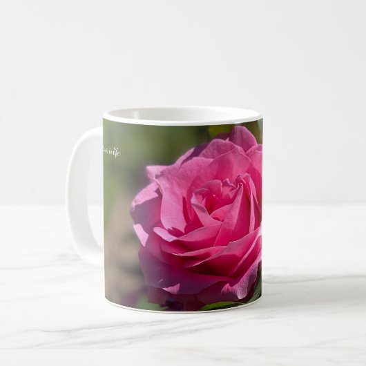 Mug Rose rose simple (Devant gauche)