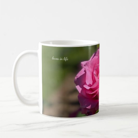 Mug Rose rose simple (Gauche)