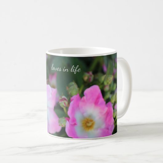 Mug Rose rose simple (Devant droit)