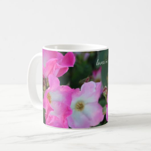 Mug Rose rose simple (Devant gauche)