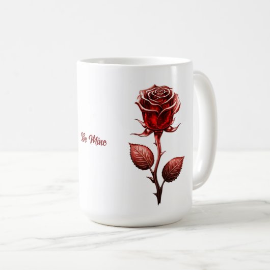 Mug Rose rouge (Devant droit)