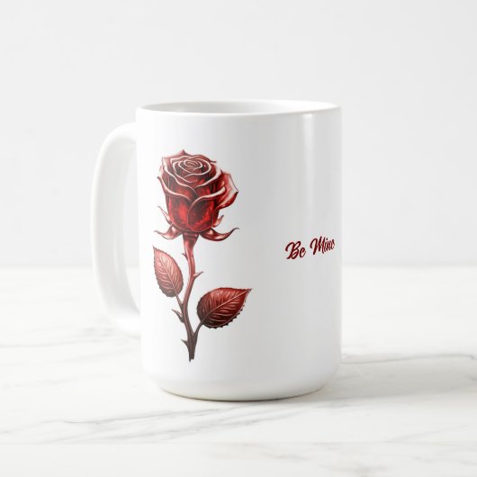 Mug Rose rouge (Devant gauche)