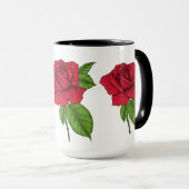 Mug Rose rouge 2 (Devant droit)