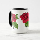 Mug Rose rouge 2 (Devant gauche)