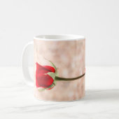 Mug Rose rouge avec texte personnalisé (Devant gauche)