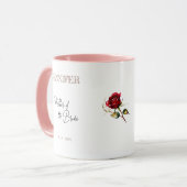 Mug Rose rouge bouton de la mère de la mariée (Devant gauche)