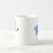 Mug Rose rouge d'éléphant pour la Saint-Valentin (Centre)