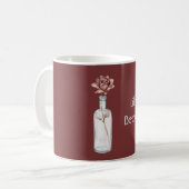 Mug Rose rouge en bouteille (Devant gauche)