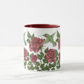 Mug Rose rouge et colibri (Centre)