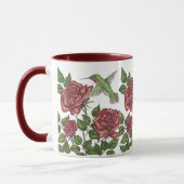 Mug Rose rouge et colibri (Gauche)