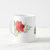 Mug Rose rouge et marguerites (Devant gauche)