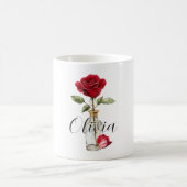 Mug Rose rouge et pétale (Centre)