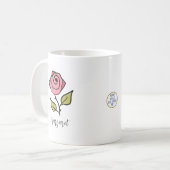 Mug Rose rouge Juin Fleur d'anniversaire Unique Floral (Devant gauche)