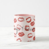 Mug Rose rouge lèvres Kiss (Centre)