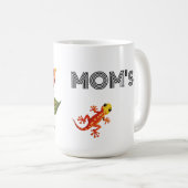 Mug Rose Rouge Orange Avec Caméléon (Devant droit)