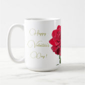 Mug Rose rouge peinte à la main (Gauche)