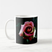 Mug Rose rouge peinte à l'huile (Gauche)
