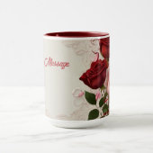 Mug Rose rouge personnalisée (Centre)