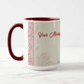 Mug Rose rouge personnalisée (Gauche)