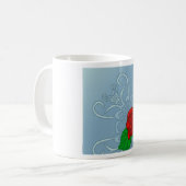 Mug Rose Rouge Romantique Classique Floral (Devant gauche)
