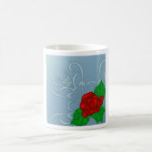 Mug Rose Rouge Romantique Classique Floral (Centre)