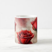 Mug Rose rouge Saint-Valentin ou Merci (Centre)
