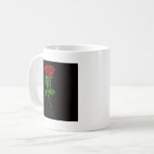 Mug Rose rouge simple - à celui que j'aime (Devant gauche)