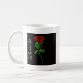 Mug Rose rouge simple - à celui que j'aime (Gauche)