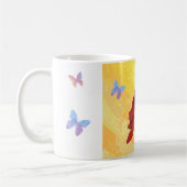 Mug Rose rouge sur jaune (Gauche)