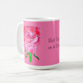 Mug Rose rouge sur une tige (Devant gauche)