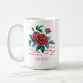 Mug Rose rouge vintage Shakespeare "Roméo et Juliette" (Gauche)