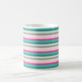 Mug Rose sarcelle et rayures grises (Centre)