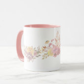 Mug Rose simple Moderne fleurs florales roses pour ell (Devant gauche)
