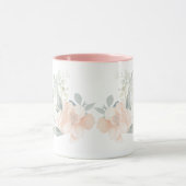 Mug Rose simple Moderne rose floral pour elle (Centre)