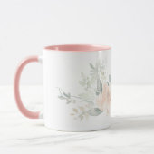 Mug Rose simple Moderne rose floral pour elle (Gauche)