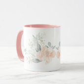 Mug Rose simple Moderne rose floral pour elle (Devant gauche)
