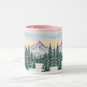 Mug rose simple Moderne xapier pin neige Aurora (Centre)