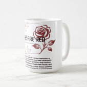 Mug Rose sont rouge Esthétique (Devant droit)