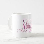 Mug Rose tourbillonnant personnalisé d'Abigaïl de (Devant gauche)