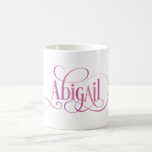 Mug Rose tourbillonnant personnalisé d'Abigaïl de