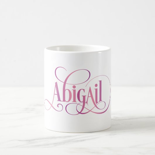 Mug Rose tourbillonnant personnalisé d'Abigaïl de (Centre)